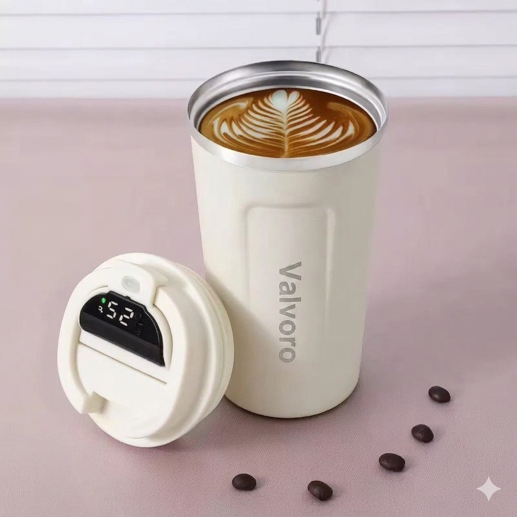 ΚΩΔ.28-2800. Valvoro Stainless Steel Θερμός 380ml Με LED Σε Πέντε Χρώματα.