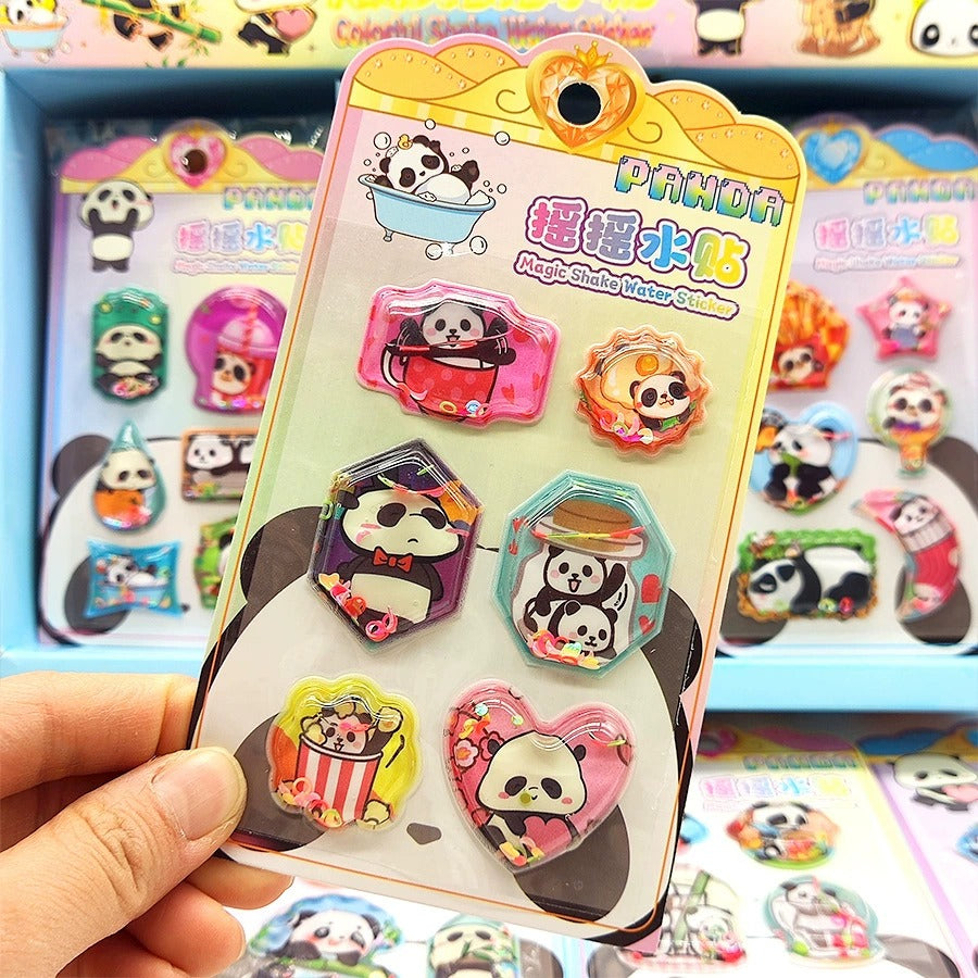 Pencilia Αυτοκόλλητα Με Νερό Panda. Διαστ.15,5×8εκ.