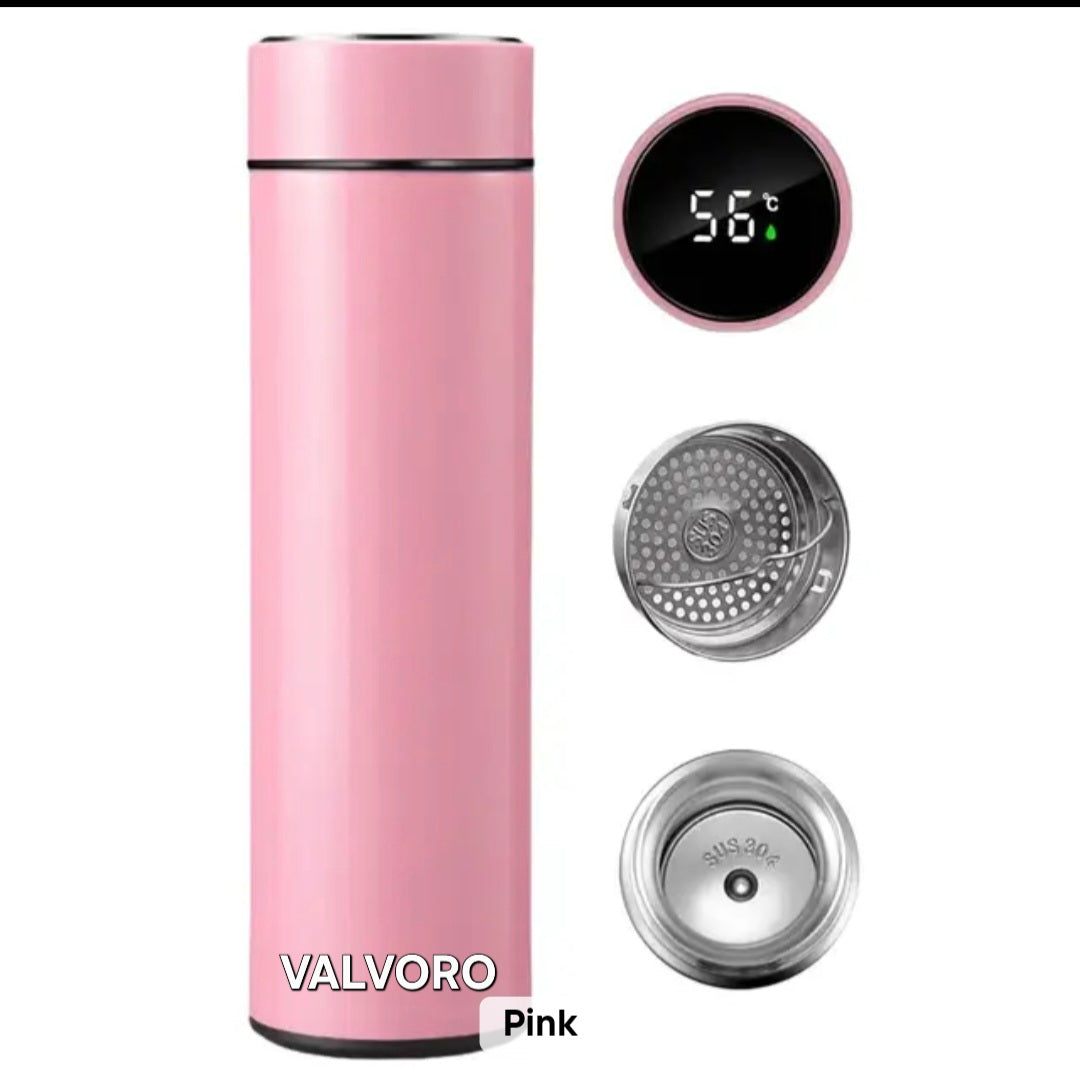 ΚΩΔ.28-2801. Valvoro Stainless steel Θερμός Με LED 500ml.