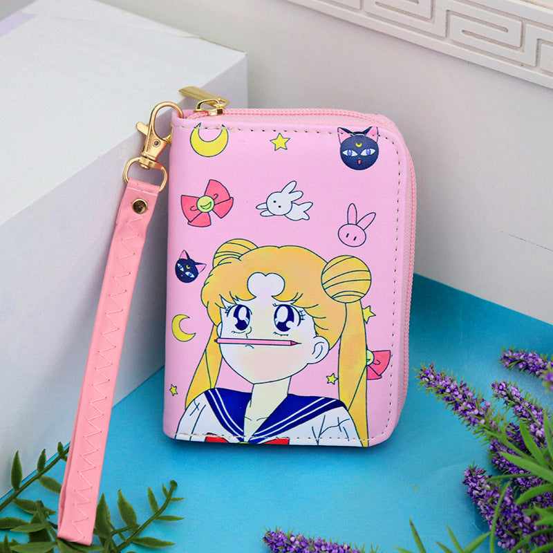 ΚΩΔ:14-074 Πορτοφόλι Sailor Moon Από PU Δέρμα 12,5×9εκ Σε 5 Σχέδια