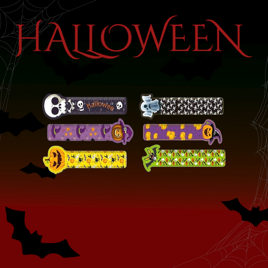 ΚΩΔ.44-400. Χάρακας Halloween Σε Έξι Σχέδια. Διαστ.13εκ.(18εκ)
