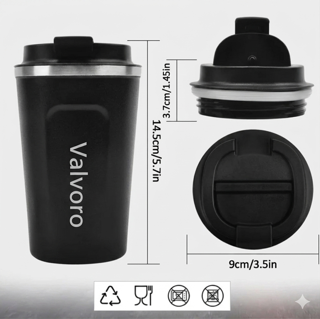 Valvoro Stainless Steel Θερμός 380ml Με LED Σε Πέντε Χρώματα.