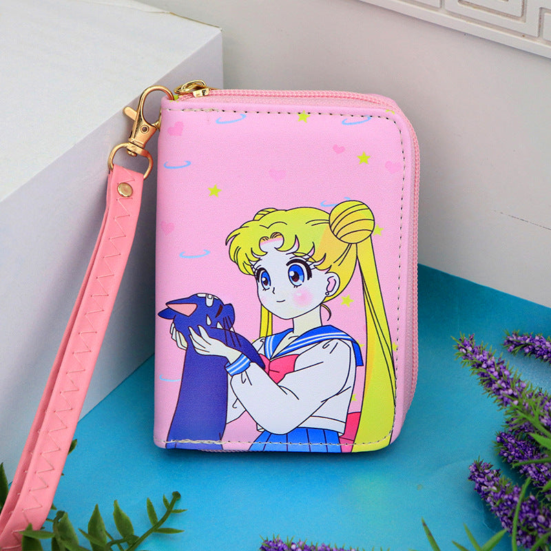 ΚΩΔ:14-074 Πορτοφόλι Sailor Moon Από PU Δέρμα 12,5×9εκ Σε 5 Σχέδια