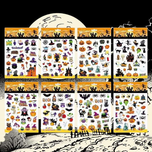 ΚΩΔ.13-1513. Puffy Αυτοκόλλητα Halloween Σε Οκτώ Σχέδια.  Διαστ.24×16εκ.