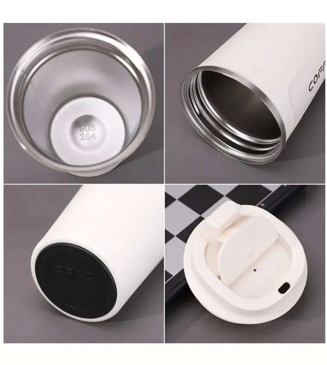 ΚΩΔ.28-2800. Valvoro Stainless Steel Θερμός 380ml Με LED Σε Πέντε Χρώματα.