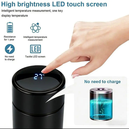 ΚΩΔ.28-2801. Valvoro Stainless steel Θερμός Με LED 500ml.