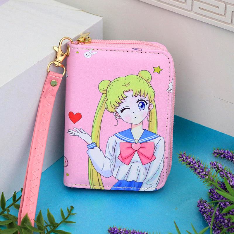 ΚΩΔ:14-074 Πορτοφόλι Sailor Moon Από PU Δέρμα 12,5×9εκ Σε 5 Σχέδια